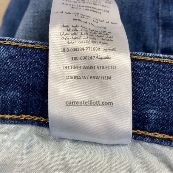 CURRENT/ELLIOTT High Waisted Stiletto Raw Hem Jean - Picture 11 of 11